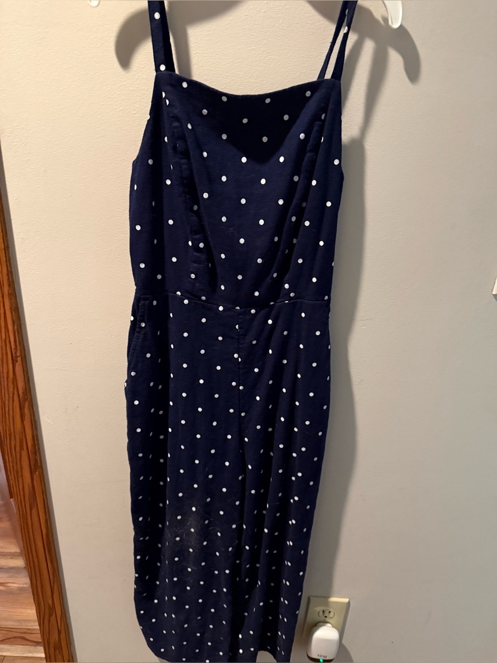Old Navy Navy Blue Polka Dot Midi Dress